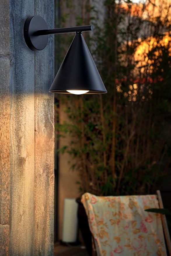 Outdoor Wall Sconces Set of 2, Dark Sky Modern LED Porch Wall Lights, 13W 3000K Exterior Lighting Fixtures Wall Mount for House, Farmhouse, Patio