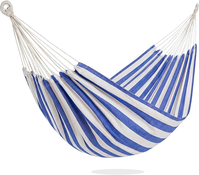 PNAEUT Double Hammocks for Outside, Replacement Outdoor Tree Hammock for Indoor Patio Porch Garden (Sky, Medium)