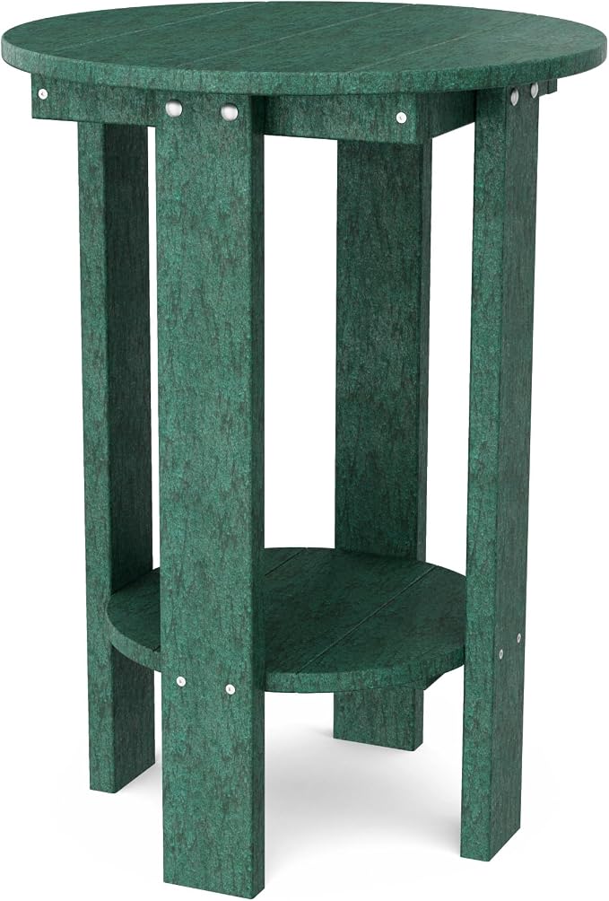 Wildridge Heritage Balcony Table, Turf Green - Outdoor Weather Resistant Recycled Plastic Furniture for Patio