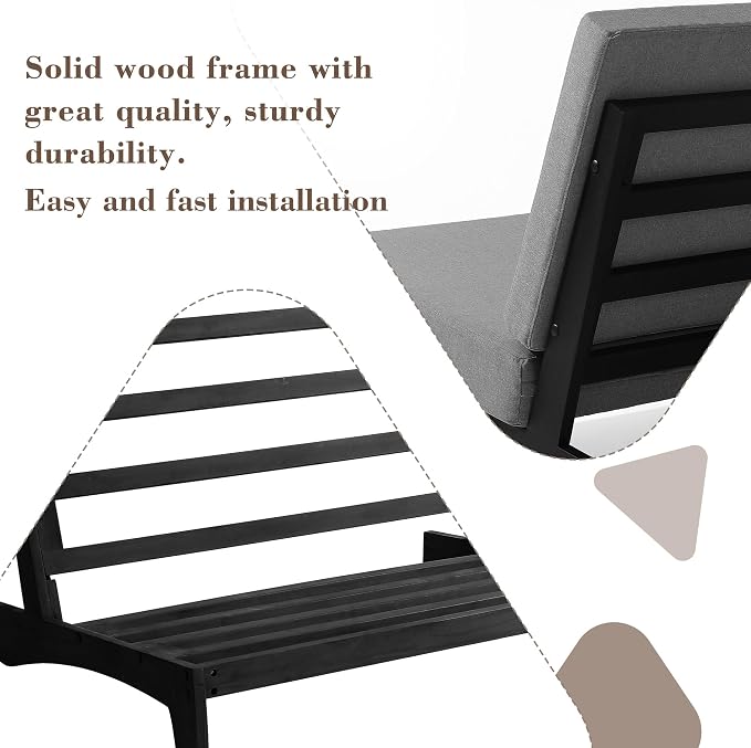 2 Pieces Patio Furniture Sets, All-Weather Outdoor Wood Bistro Set Patio Conversation Chiarsfor Balcony, Backyard