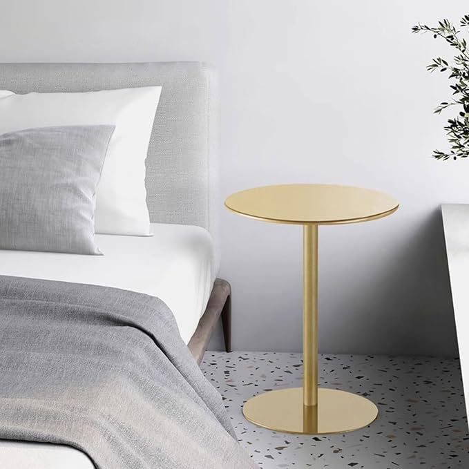 Modern Round Bar Table - Sturdy Metal Base, High Top Pub Table for Kitchen, Outdoor Bistro, Cocktail & Leisure Coffee - 40x40x50cm Home Decor
