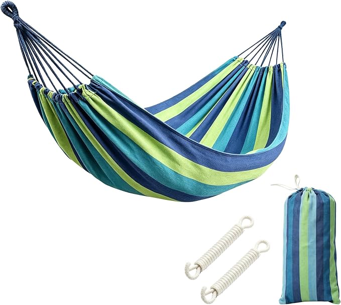 Hammock Replacement for Stand (Red, 1 Person, NO-Anti-ROLL) | Hammock Without Stand, Rope Hammocks for Outdoor Travel Portable Lightweight Hammocks with Tree Straps and Storage Bag