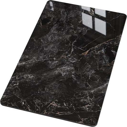 Rectangle Table Top,39.3 ” x 23.6 ” Black Sintered Stone Tabletop, DIY Replacement & Cover Marble Desktop, Scratch & Wear Resistant, Easy to Clean, Suitable for Indoor & Outdoor