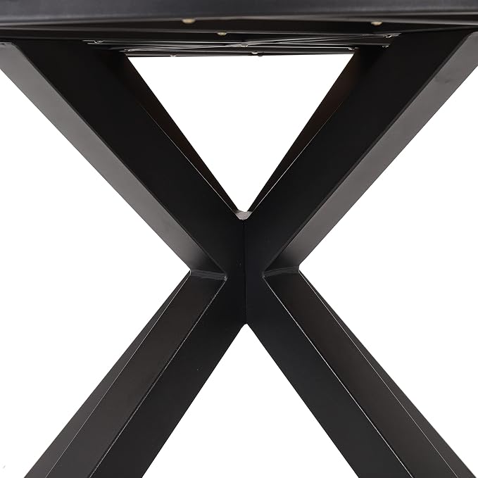 Soto Outdoor Circular Dining Table - Acacia Wood - Teak/Black