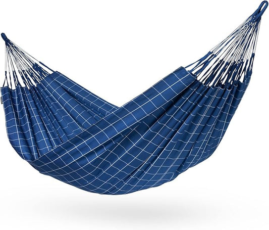LA SIESTA Brisa Kingsize Outdoor Hammock — Colombian-Made Polypropylene, UV & Weather Resistant, for Backyard & Patio - Marine