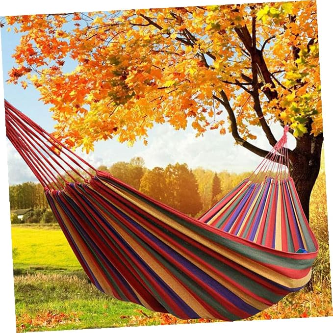 LIOOBO Camping Hammock Chair Swing Portable Outdoor Hammock Canvas Hanging Chair Easy Assembly
