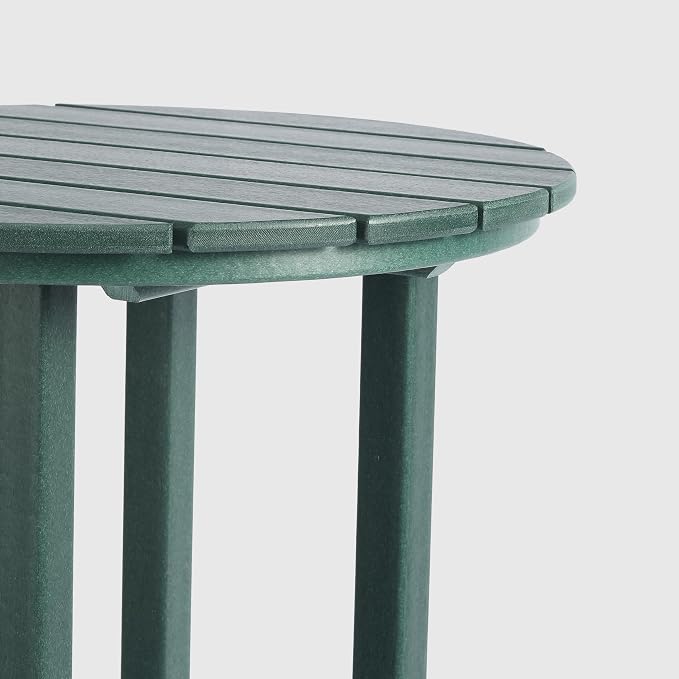 WestinTrends Malibu 37" Counter Height Round Outdoor Patio Bistro Bar Table, Dark Green