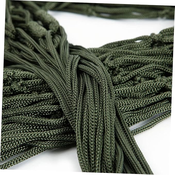 Army Green Hammock Mesh Camper Accessory Nylon Rope Camping Swing Chair