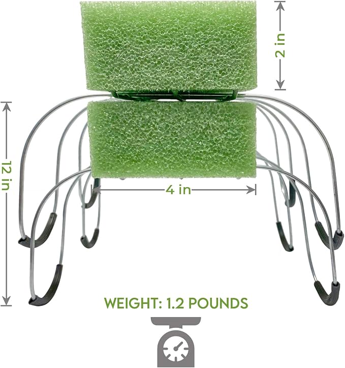 2 Pack 12 Inch Wire Headstone Saddle with Foam Attached Rustproof Galvanized Cemetery Gravestone Saddle Made in USA