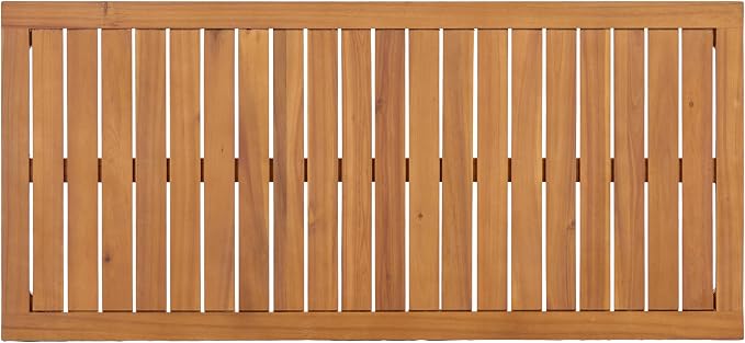 Christopher Knight Home Porco Outdoor Coffee Table for Patio Furniture Set, Weather Resistant Acacia Wood Accent Table, Rectangular Outdoor Table, Slat Panel Side Table for Yard Garden Porch, Teak