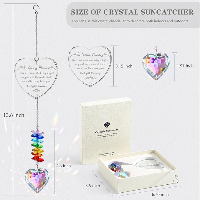 Memorial Gifts, K9 Suncatcher Sympathy Gifts for Loss of Loved One, Bereavement Gift Idea for Loss, Sympathy Memorial Gifts for Loss of Mom Dad, Grief Gifts for Funeral Bereavement Daily Remembrance