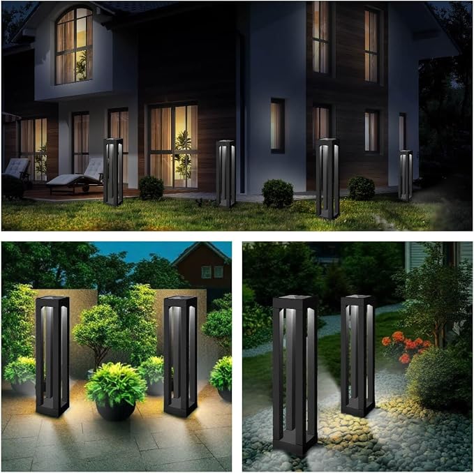 Solar Floor Lamps Outdoor Decor Lanterns Waterproof Deck Lights for Outside