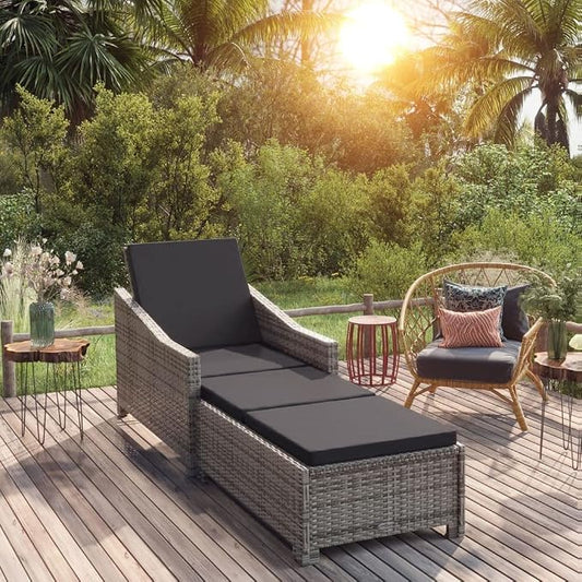 7 Piece Patio Dining Set with Cushions Black Outdoor Rattan Furniture Table and 6 Chairs for Garden Backyard Porch Entertaining