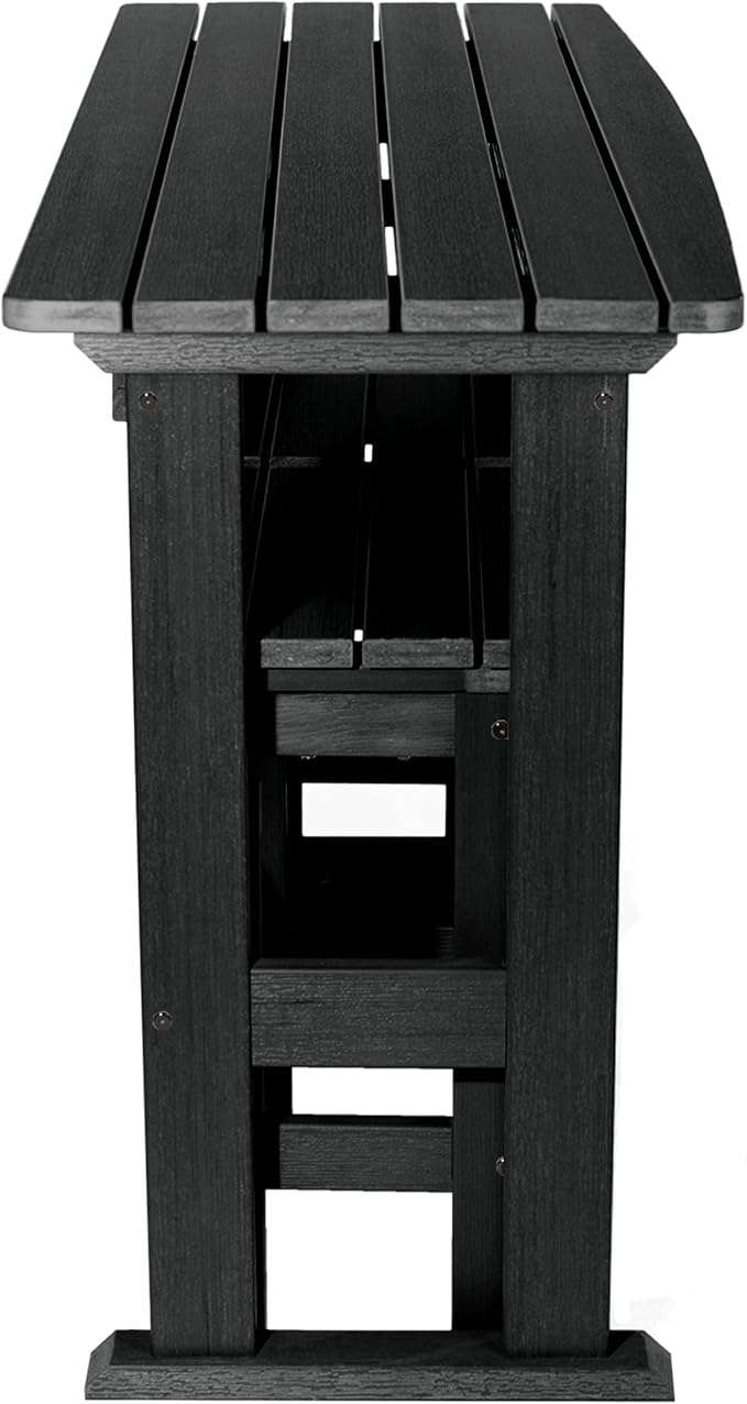 highwood Lehigh 3pc Counter Height Balcony Dining Set, Black