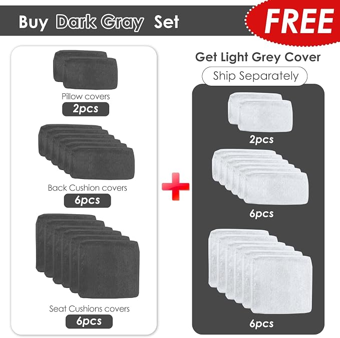 RADIATA 9 Piece Modern Aluminum Patio Furniture Set with Fire Pit Table & Side Table, 500 lbs Heavy Duty Outdoor Sectional Sofa, 29" Deep Wide Oversize Seating Conversation Couch for Garden, Dark Gray