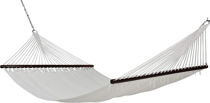 Jumbo Caribbean Hammock and Metal Tribeam Stand (White)