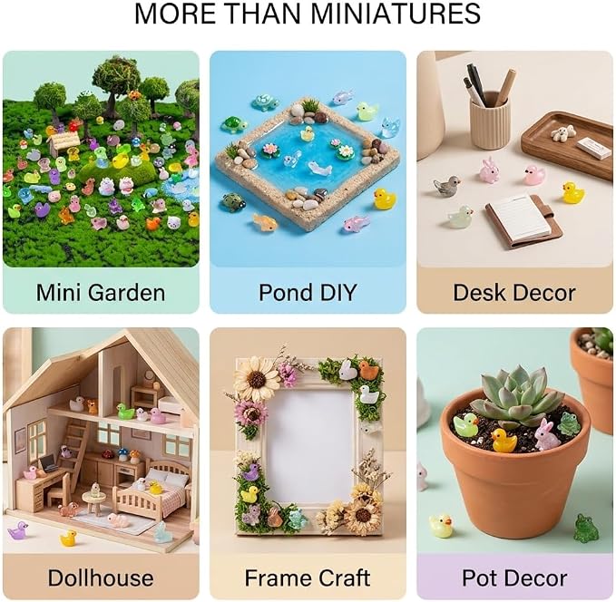 400 pcs Mini Resin Animals Many Styles Variety Tiny Animals Figures Miniature Little Small Animal Figurines Bulk for Micro Fairy Garden Landscape Accessories Hide Crafts Decor Aquarium