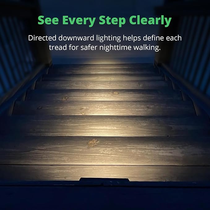 6 Pack LED Low Voltage Linear Step Lights, Landscape Cutoff Stair Riser Light, 2W 9-15V AC/DC 3000K Outdoor Waterproof Accent Lighting Fixtures, Die-cast Aluminum, Black Powder Coated Finish