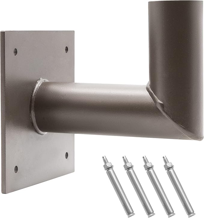 L Shape Wall Mount Bracket Tenon Adapter 2 3/8in Slip Fitter