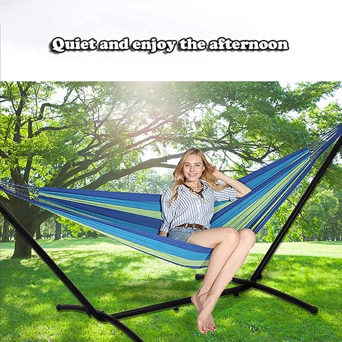 Hammock Stand Portable Heavy Duty Hammock StandHammock Steel Stand Capacity 300LBS,for Outdoor Patio Deck Beach or Indoor with Carrying Case (No Hammock) HK-SD28