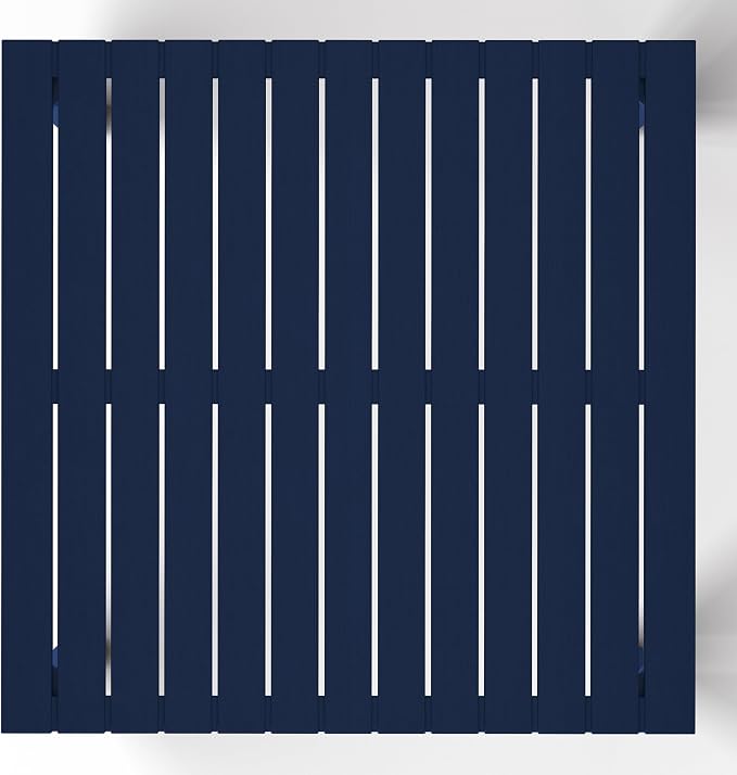 WestinTrends Playa 31.5" Iron Metal Frame Outdoor Square Patio Dining Table, Navy Blue
