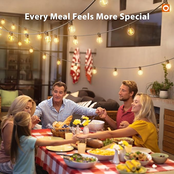 addlon Outdoor String Lights 200FT G40 with Remote 108 LED Waterproof Bulbs | Dimmable Patio Globe Lights Shatterproof, Hanging Outside Lighting for Backyard, Garden, Deck, Balcony, Porch, Café, Decor