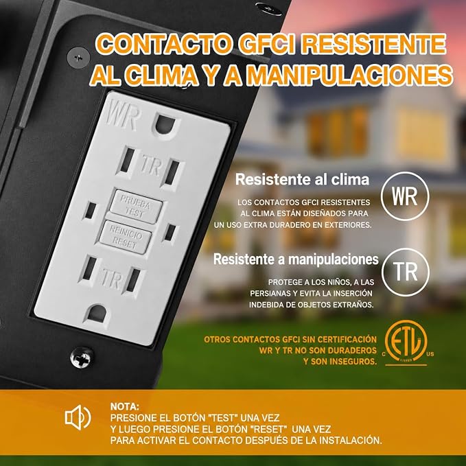 Ehaho Porch Lights with GFCI Outlet Aircraft Grade Aluminum Alloy-Black 1PC | Dusk to Dawn Outdoor Lights Waterproof IP 68 Upgraded 3 Lighting Modes Exterior Light with Plug for Front Door Patio Garage