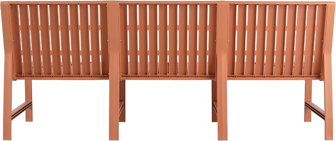 KEIKI 5 PC Outdoor Indoor 3-Seater Sofa,2 Chairs and 2 Coffee Tables PP Furniture Set Easy Assembly for Patio