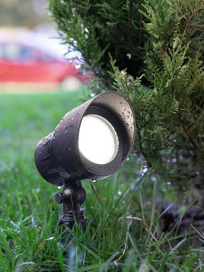 LEONLITE 4-Pack 5CCT 5W 12-24V Low Voltage LED Spotlight Oil Rubbed Bronze | 1800K2700K3000K4000K5000K, Landscape Pathway Lights Outdoor, CRI90, Aluminum Spot Lights for Garden, ETL, IP65 Waterproof
