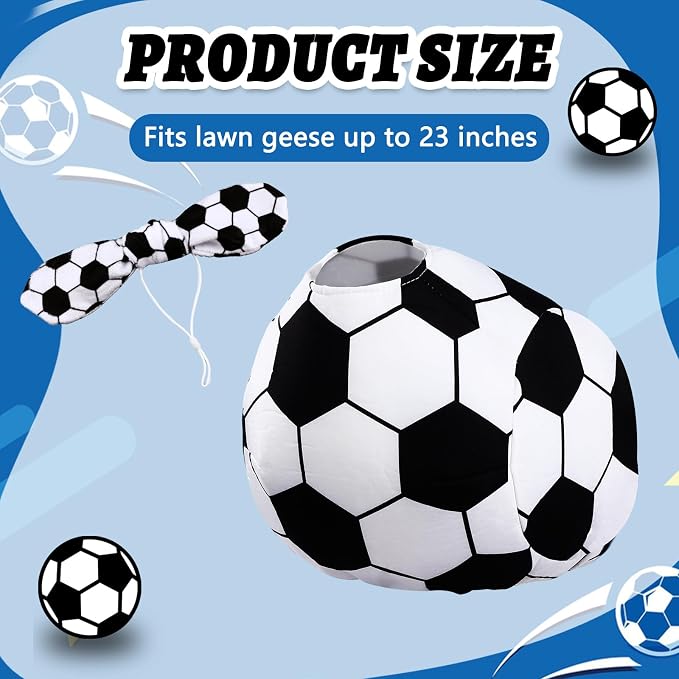 Celltestria Soccer Goose Outfits Football Porch Goose Costume 2026 World Cup Goose Clothes for 23" Geese Football Party Sport Season Outdoor Patio Yard Lawn Garden Art Decoration