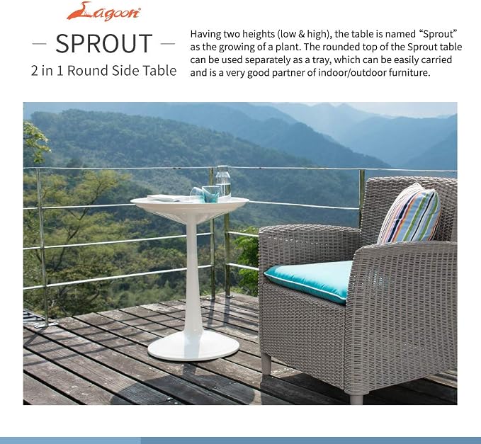 Lagoon Sprout Green Round Side Table