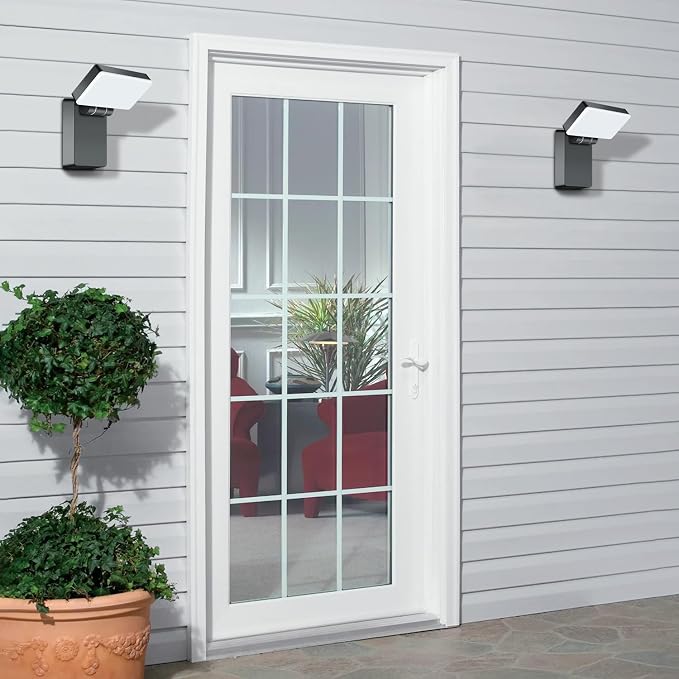40W Modern Outdoor Wall Light, 360° Rotatable Neighbor-Friendly | 3000LM 5000K, IP65 Waterproof, Anti-Rust, Wall Mount, 85-265V, Switch Control Security Light for Porch Garage Backyard