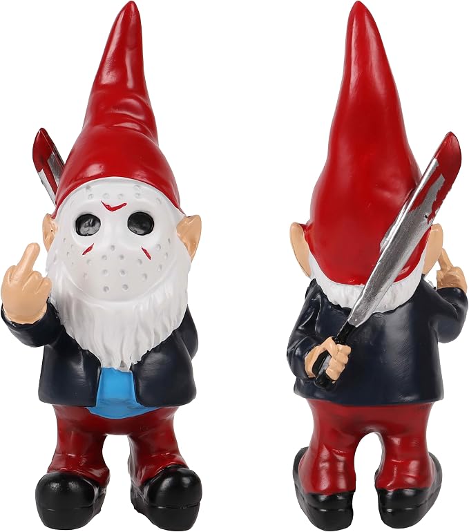 SPINNDO Gnomes Middle Finger Gifts Horror Decor Gnomes Boo Basket Stuffers