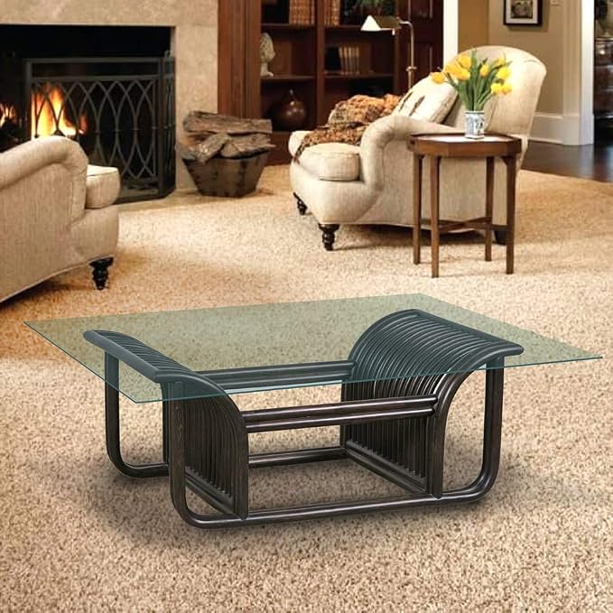 Dulles Glass 24" x 48" Rectangle Glass Table Top, 1/4" Thick Clear Tempered Replacement Glass, Flat Polished Edge & Eased Corners for Coffee, Dining, Patio Tables & Furniture Protection