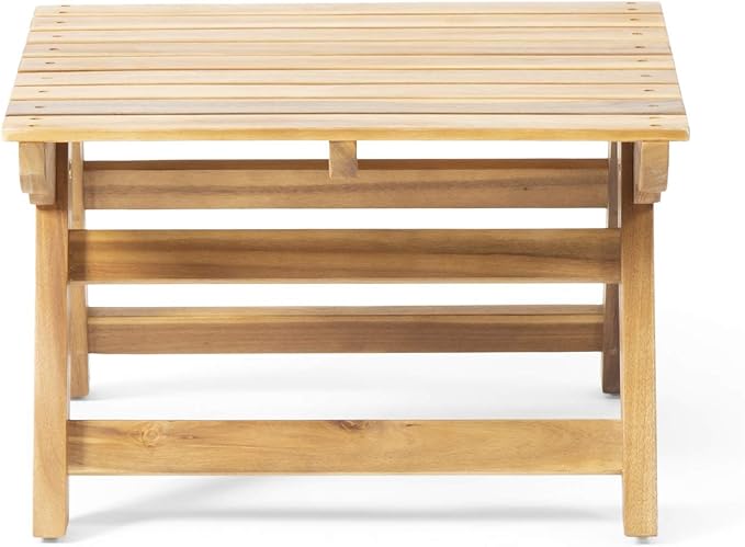 Great Deal Furniture Kailee Outdoor Wooden Side Table, Teak Finish (309178)