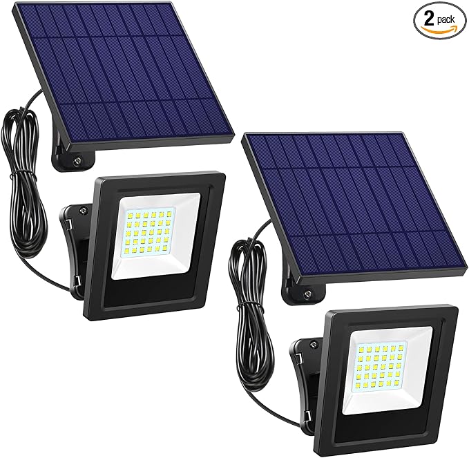 2 Pack Solar Wall Mount Lights - Super Bright Solar Security Flood Lights for Outdoor Use, IP65 Waterproof, Dusk to Dawn