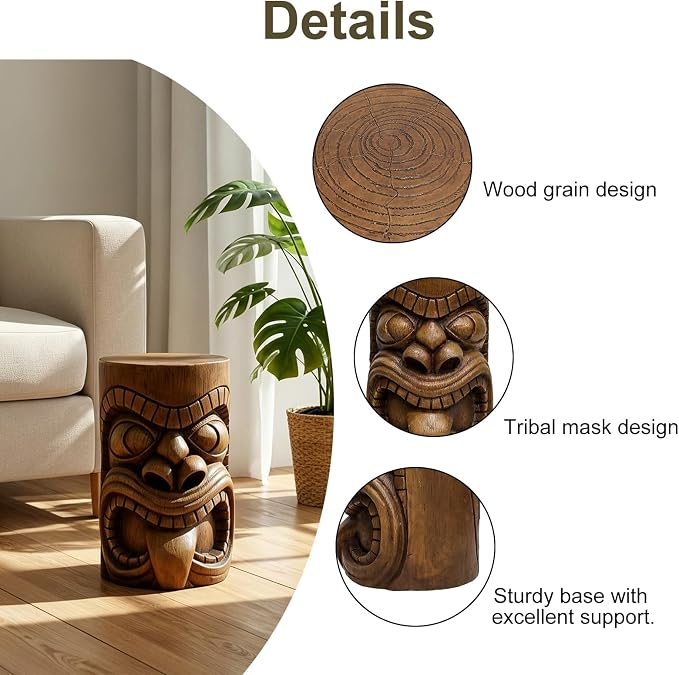 Outdoor Garden Decor-Tiki Totem Statues Waterproof Decorative Yard Patio Decorations