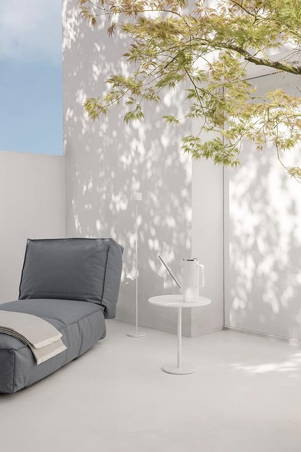 Blomus Stay Outdoor Side Table, 45x40cm / 17.7x15.8in, White
