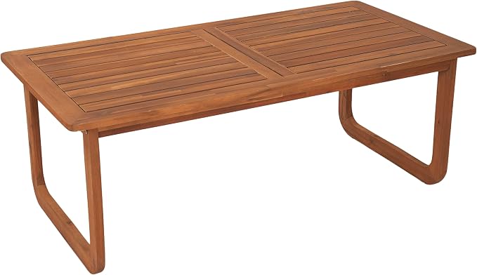 Christopher Knight Home Myra Acacia Wood 5 Piece Outdoor Patio Furniture Set, Wooden Patio Conversation Set with Sofa Loveseat Club Chairs & Coffee Table, 7-Seater Patio Sofas and Table Set,Teak+Beige