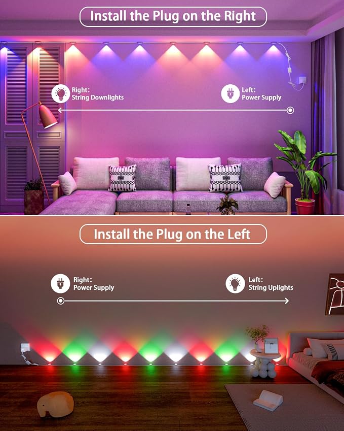 Super RGB Smart Permanent Outdoor Lights, 200FT 120LEDs Color Changing RGB IC Wall Lights, APP & Remote Control, Music Sync, Dynamic Lighting for House, Living Room, Ceiling, Eave Party Xmas Decor