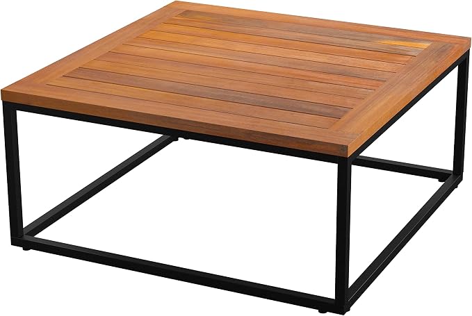 SEI Outdoor Patio Furniture - Taradale Outdoor Coffee Table - Transitional Design Natural Solid Wood - Ideal for Patio, Backyard (OD1172100)