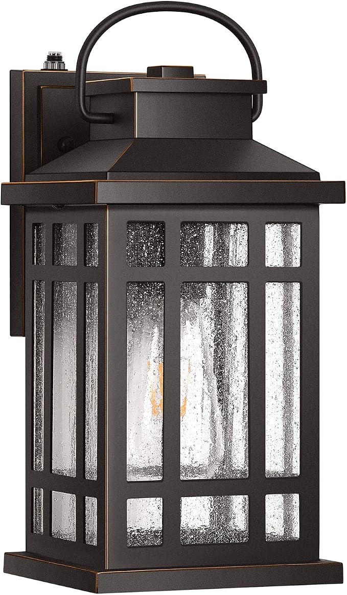 ORB Dusk to Dawn Outdoor Lighting, Oil Rubbed Bronze Exterior Light Fixtures, 100% Aluminum Anti-Rust Waterproof Modern Outside Lights for House, Porch, Garage, Front Door, Easy-to-Install