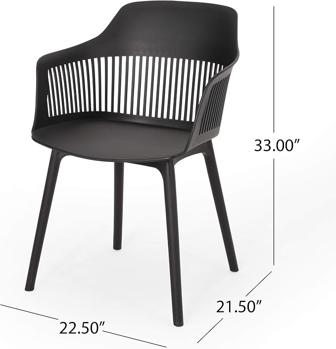 Christopher Knight Home Requeta Outdoor Dining Sets, Black + Teak