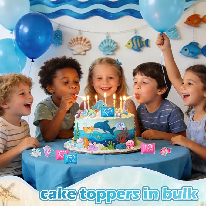 100PCS Ocean Animal Mystery Blind Bag Mini Resin Animals Variety Pack, Tiny Miniature Animal Figurines Bulk, Mini Resin Figures, Surprise Toys for Kids, DIY Crafts, Collectibles, Mini Toys Decorations