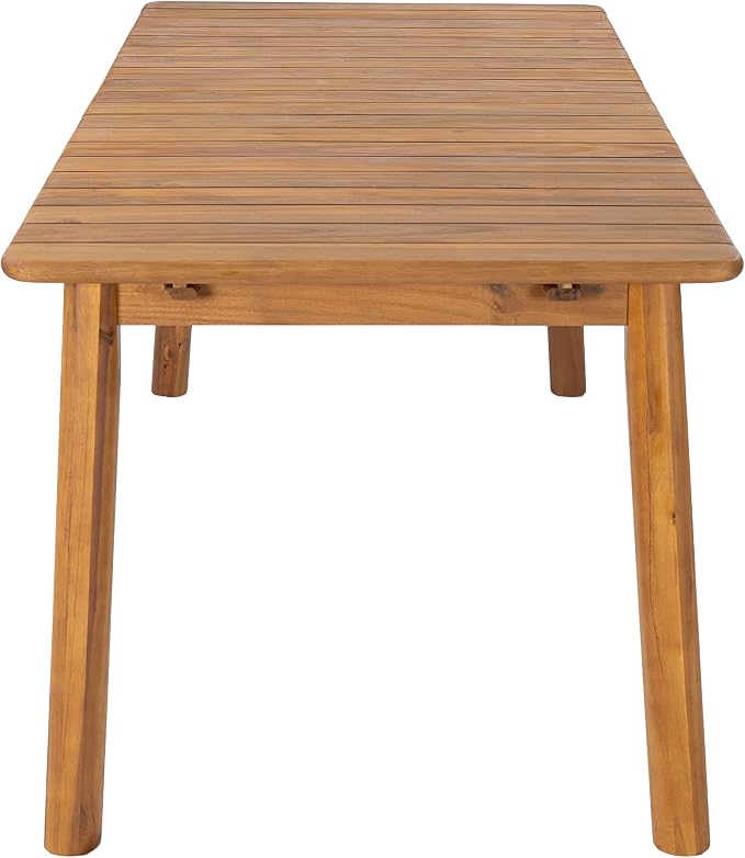 Christopher Knight Home Sky Acacia Wood Dining Table Set for 6, 7 Piece Patio Extendable Dining Table and Dining Chairs Set of 6 with Cushions & Rope Accents, Patio Furniture Set, Teak+Beige+Grey