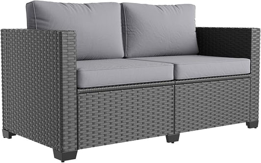 Aoxun 1 Piece Outdoor Patio Furniture Set 2 Seats, Gray
