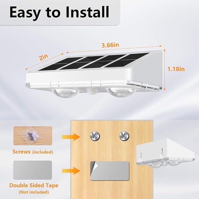 Solar Fence Lights,16 Pack Solars Deck Light,Warm White Color,Outdoor Bulb Waterproof Led IP65,Power Patio Lamp with Lenses for Outside/Backyard/Railing/Yard(White)