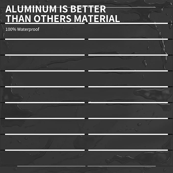Expandable Patio Dining Table for 4-6 Person, Aluminum Extendable Outdoor Table, 32"-65" Adjustable Patio Table, Square/Rectangular Outdoor Accent Table for Garden, Backyard, Poolside, Black
