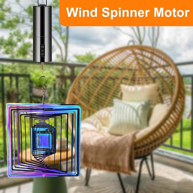 3 Pack Wind Spinner Motor Hanging Display Battery Operated Rotating Motor | Multi-Purposes for Wind Spinner Mobile Yard Decor Hanging Ornament Outdoor Sculptures-Medium Speed 24 RPM(3 Pcs Black)