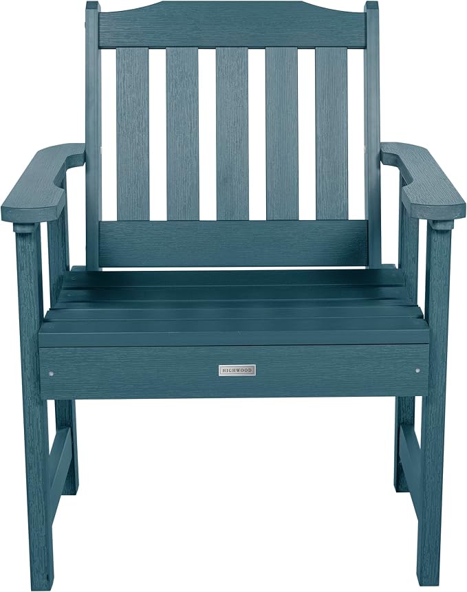 Highwood AD-KITCHGL2-NBE 2 Lehigh Garden Chairs with 1 Square Side Table 3-Piece Set, Nantucket Blue